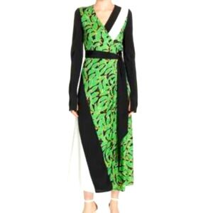 Diane Von furstenberg Maureen Leaf print wrap NWOT